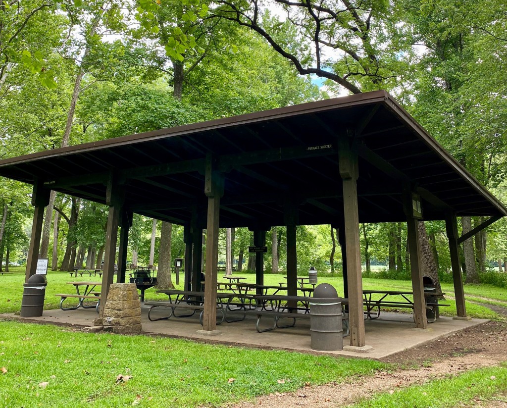 Picnic Shelters are available to rent at Maramec Spring Park