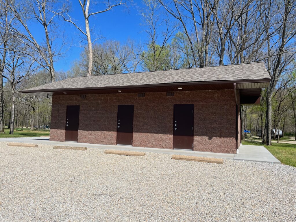 Maramec Spring Park provides ADA-accessible restrooms strategically placed throughout the park for convenience.