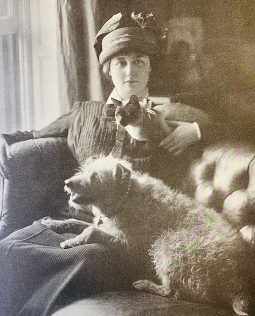 Lucy Wortham James with Toby and Bally. From the archives of The James Foundation.