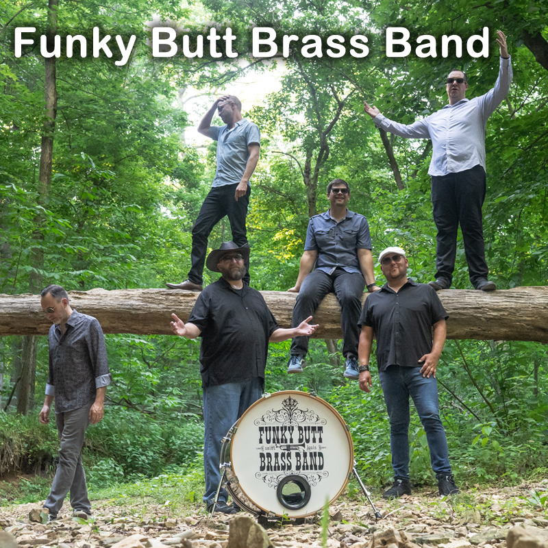 Funky Butt Brass Band, Saturday July 20th @ 6:30pm, Music on the Maramec, Maramec Spring Park